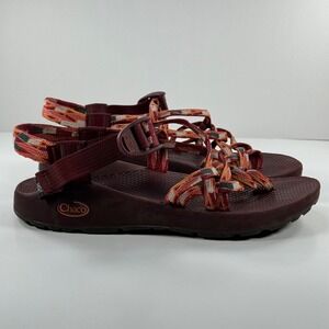 Chaco Z Cloud X2 Women 8 Sandals J107130 Maroon Multi Strap Toe Loop Hiking Shoe